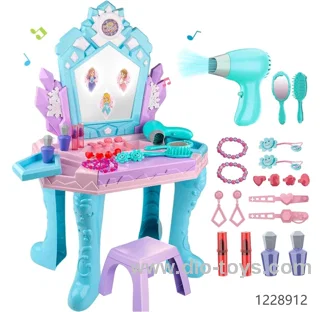 Kids Makeup Vanity Table Chair Set Beauty Fashion Toys