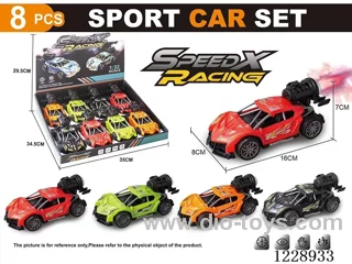 pull back car with spray（4 colors mixed）8PCS