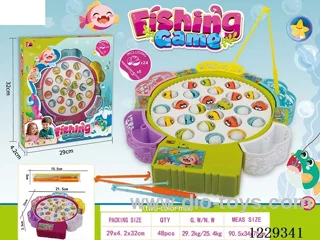 B/O fishing toys 2 colors mixed not included battery