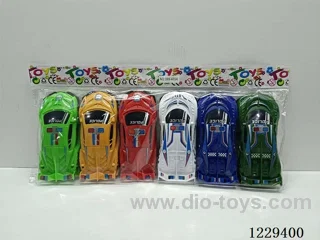 2 types 6-color pull back race car/police car