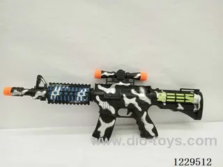 Spray Painted Lighted Musical Gun (Camouflage Black)