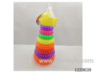 8-layer circle stacking (cartoon fish)