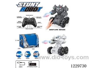 2.4G stunt RC robot included battery + lights