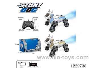 Eight wheel stunt RC machine dog smoke light Included Battery