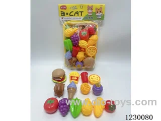 Hamburger fries and drink fruit set