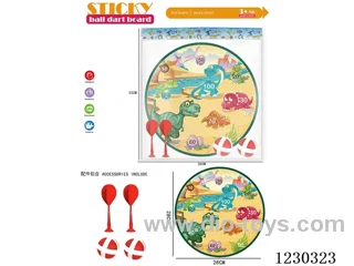 Dinosaur World 28CM Sticky Ball Dart Target
