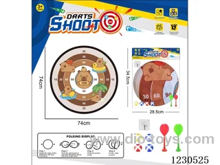 Capybara Foldable Dartboard Sticky Ball Cloth Dartboard 74CM (Customizable Design) - Includes Darts