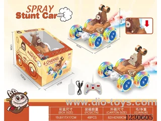 rc stunt car with spray included battery