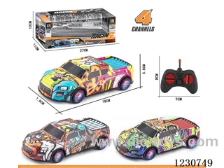 27MHZ 1:24 4ch Pickup Truck Alloy RC Car with Lights, Battery Not Included