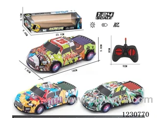 27MHZ 1:24 4ch alloy RC car with lights, battery not included