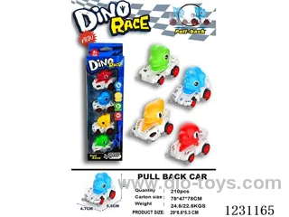 pull back dinosaur car 4PCS