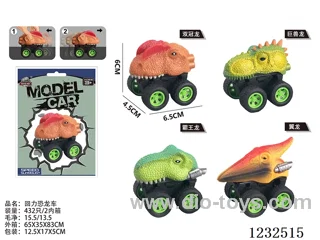Pull back dinosaur car