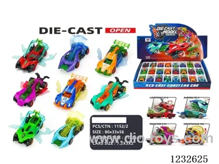 1:64 Alloy Free Wheel Car with Transformable Wings (24 PCS)