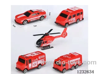 Fire Truck-pull back 5PCS in one bag