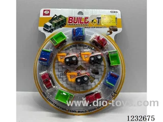 Four Types of Pull-Back Construction Vehicles (12 PCS)
