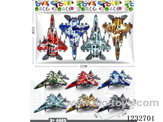 Pull Back 6-Color Camouflage Military Fighter Jet (4 PCS)