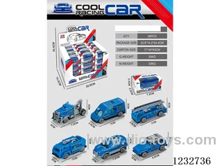 Police series small car 48PCS