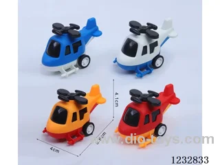 4 colors pull back helicopter