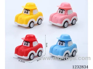 4 colors pull back fun cartoon car