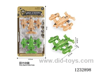 Military Aircraft 2-in-1 -pull back