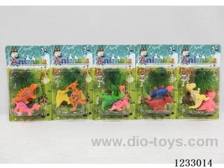 Cartoon dinosaur small animals
