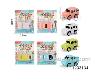 4 Types, 4 Colors Pull Back Off-Road Vehicle Single Pack