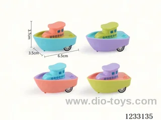 4 Colors Pull Back Boat Single Pack
