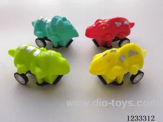 4 types of pull-back dinosaur cars