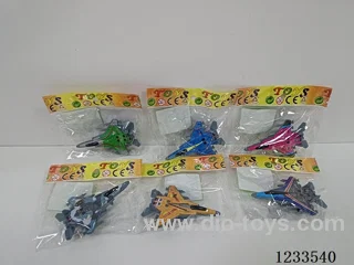 Tin Pull Back Fighter Plane