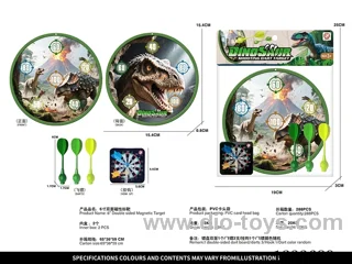 6-inch dinosaur pattern Double-sided magnetic target dart board set