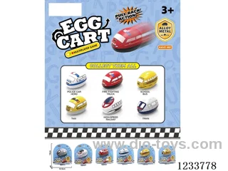 Metal car 6.5cm pull back egg car