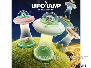 Cute Pet Space Saucer Night Light/Table Lamp - USB Charging/Four Light Settings