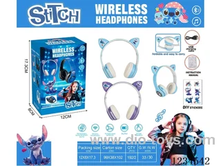 MP3 Bluetooth Cartoon Headset - Stitch Series