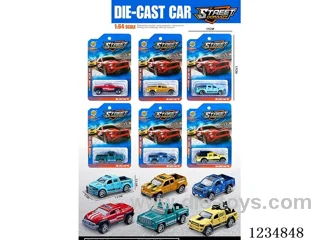 1:64 free wheel alloy car 6 mixed