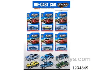 1:64 free wheel alloy car 6 mixed