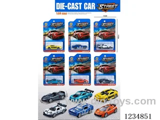 1:64 free wheel alloy car 6 mixed