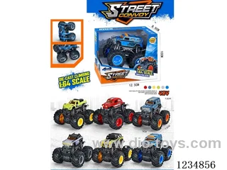 1:64 4WD dual-inertia alloy stunt car 6 mixed