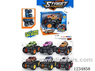 1:64 4WD dual-inertia alloy stunt car 6 mixed