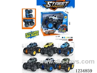 1:64 4WD dual-inertia alloy stunt car 6 mixed