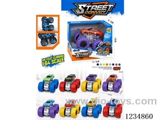 1:64 4WD dual-inertia alloy stunt car 6 mixed