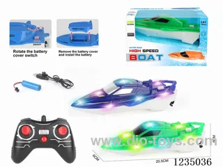 2.4 RC Cruise Speedboat with Lights, included battery