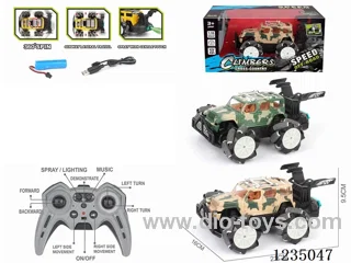 10ch rc stunt car W L/M/spray included battery