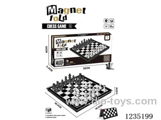 Chess (magnetic) with 16 white pieces and 16 black pieces