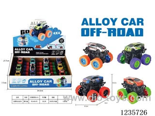 Double Inertia Car Alloy Car 12PCS
