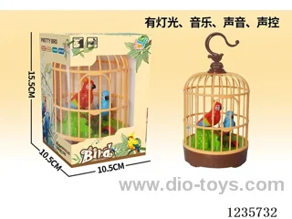 voice-activated birdcage W L/M /macaws (2 birds)not included battery