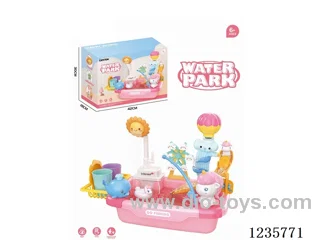 Pony Theme DIY Puzzle B/O Dishwasher (Recirculating Water) 35PCS not included battery