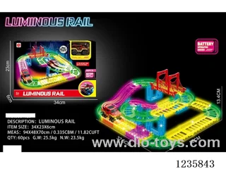 Glow-in-the-dark B/O Track Car 46PCS not included battery