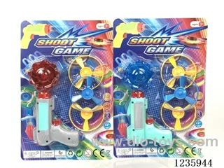 Lotus Flash Spinning Top Flying Saucer Gun Set