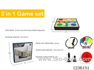 2-in-1 Chess, Flying Chess, Non-Magnetic (Small)