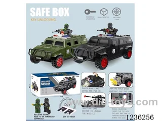 Police car/military vehicle can fire shells -piggy bank.